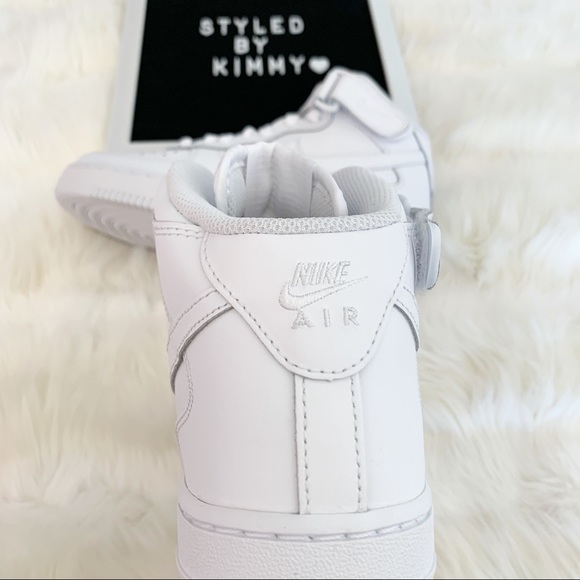 NIKE Air Force 1 Mid Sneakers Shoes White - Picture 5 of 8